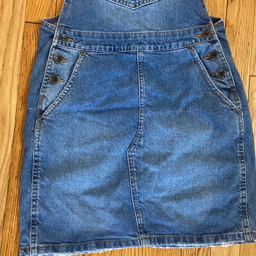 Super Dry Dungaree Dress Denim Jumper Overall sz XS - Picture 5 of 12